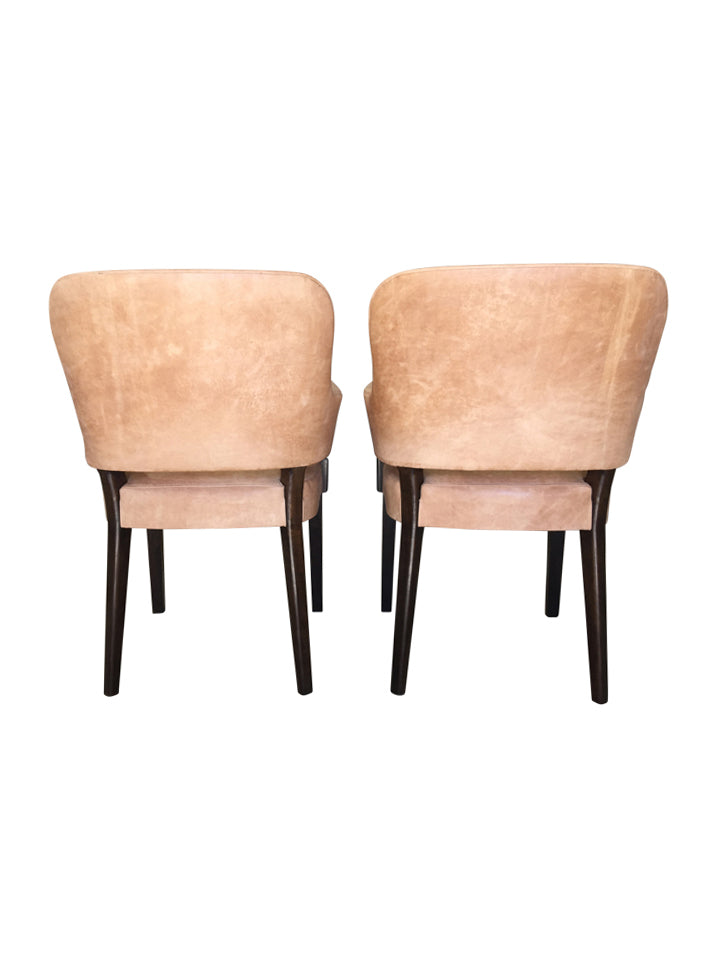 Set of (4) Lucca Studio Leather Melvin Chairs