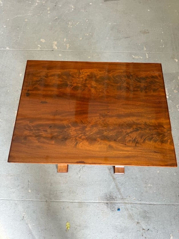 Danish 1910's Biedermeier Mahogany and Parcel Gilt Side Table