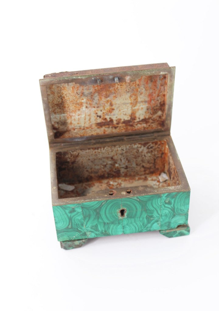 19th century Russian Small Malachite Box