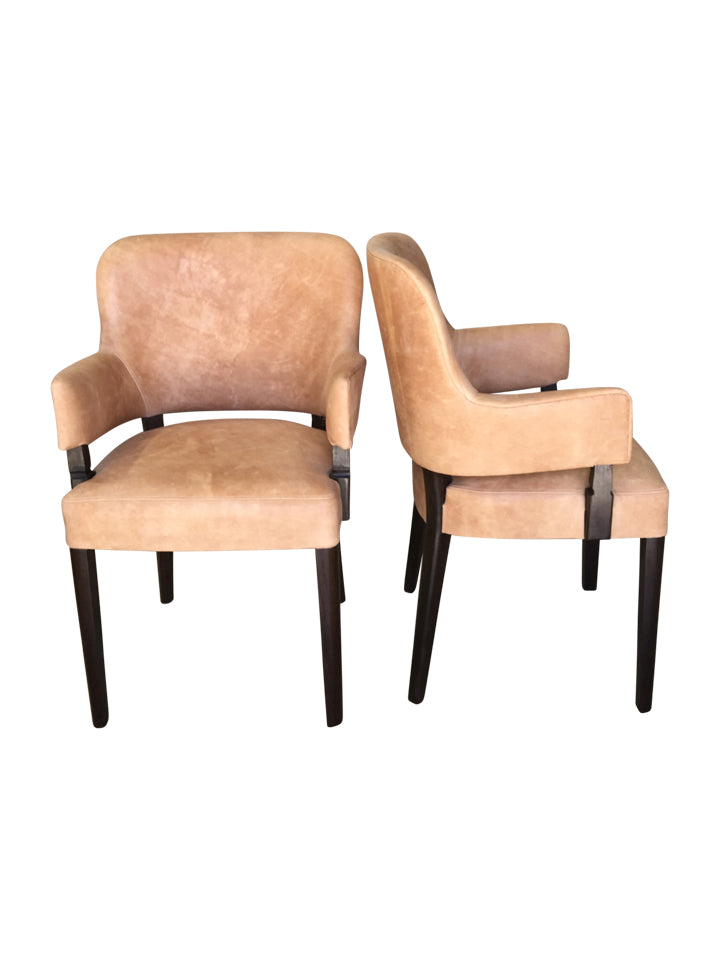 Set of (4) Lucca Studio Leather Melvin Chairs
