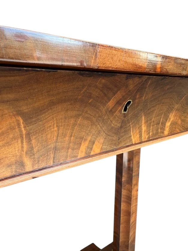 Danish 1910's Biedermeier Mahogany and Parcel Gilt Side Table