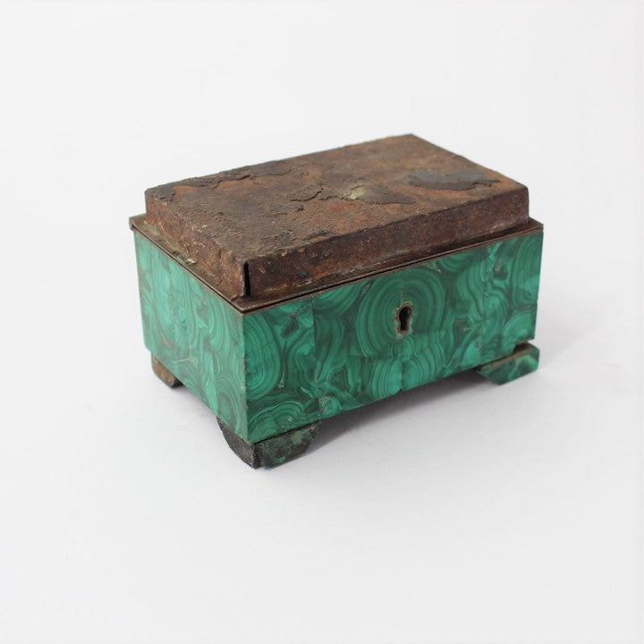 19th century Russian Small Malachite Box