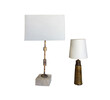 Pair of Limited Edition Bronze and Stone Lamps 39141