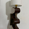 Pair of Lucca Studio Currier Sconces in Bronze and Leather 75974