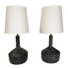 Pair of Limited Edition Wood Element Lamps 34688