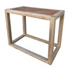 Limited Edition Oak and Leather Top Side Table 32058