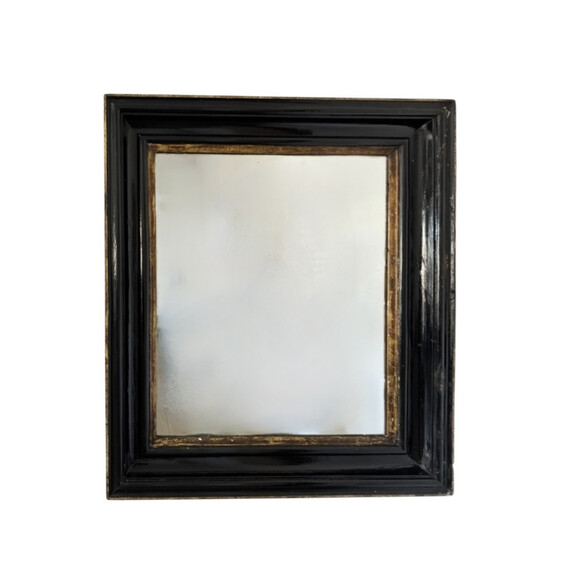 19th Century Ebonized and Gilt Edge Mirror 79035