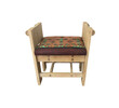 Limited Edition Bench in Solid Oak with Vintage Moroccan Leather Seat cushion 39902