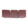 Set of (3) Belgian Leather and Oak Stools 31630