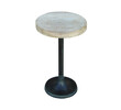 Limited Edition Oak Top and Vintage Brass Base Side Table 26760