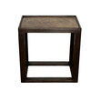 Lucca Studio Capro Walnut and Vintage Leather Top Side Table 76714