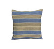Vintage Textile Blue and Grey Stripe Pillow 37904