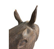Large Scale French 1910 Wood Carved Horse Head Sculpture on Stand 39691