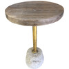 Limited Edition Side Table of Wood and Stone 40927