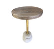 Limited Edition Side Table of Wood and Stone 40927