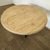 Limited Edition Dining Table with Iron Base and Bleached Burl Top 72626