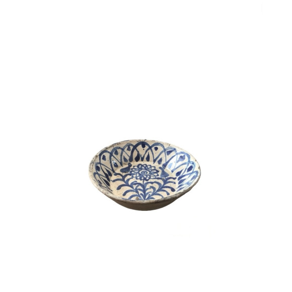 19th Century Blue and White Spanish Lebrillo Bowl 73687