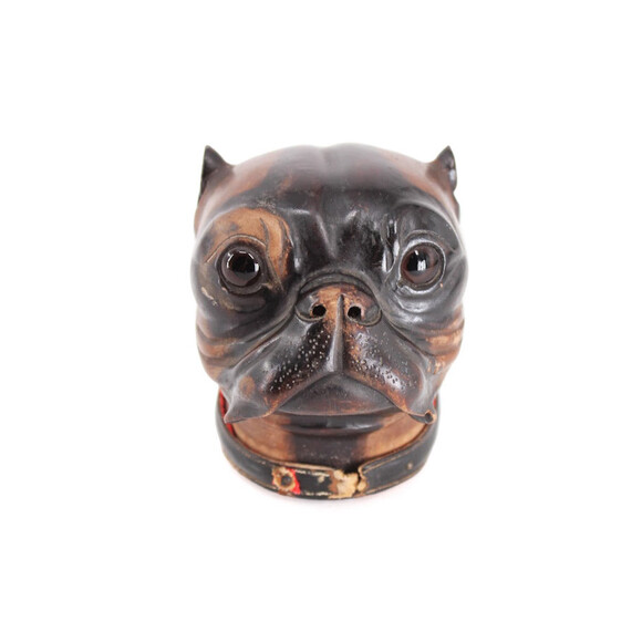 English Treenware Bulldog Sculpture 67267