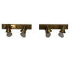 Pair of Brass Sconces (Each sconce double head) 64738