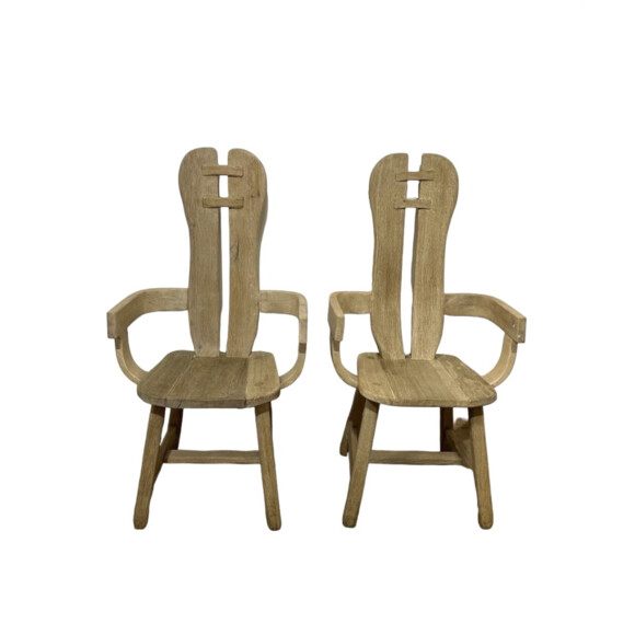 Pair of Oak 1970's Dining Chairs from De Puydt 65924
