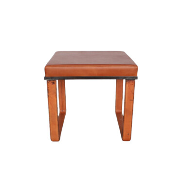 Lucca Studio Vaughn (stool) of saddle leather top and base 44341