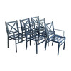 Set of (6) French Metal Armchairs 31469