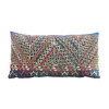 19th Century African Indigo Embroidered Textile Pillow 30002