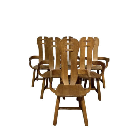 Set of (6) Dining Arm Chairs from De Puydt 73451