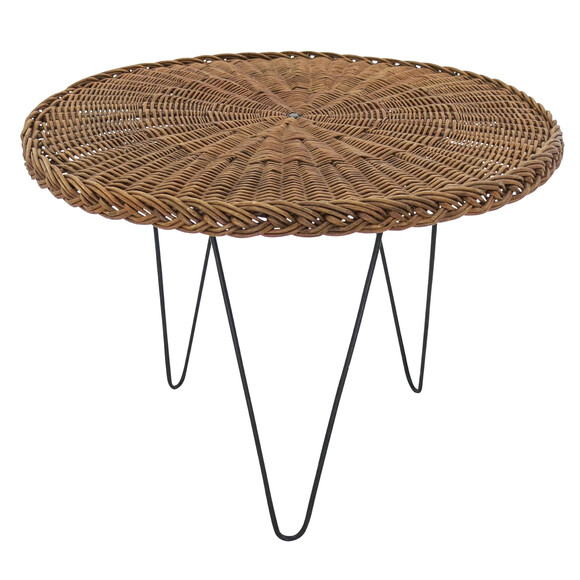 French Rattan Side Table 12814