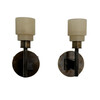 Lucca Studio Pair of Georgie Alabaster and Bronze Sconces 77762