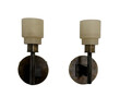 Lucca Studio Pair of Georgie Alabaster and Bronze Sconces 77762