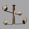Limited Edition Saddle Leather and Brass Chandelier 26789