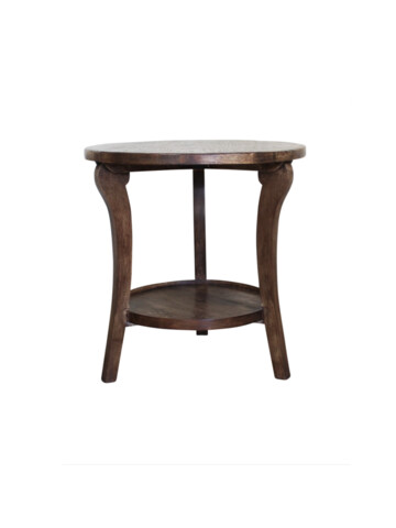 Lucca Studio Eloise Walnut Round Side Table 48494