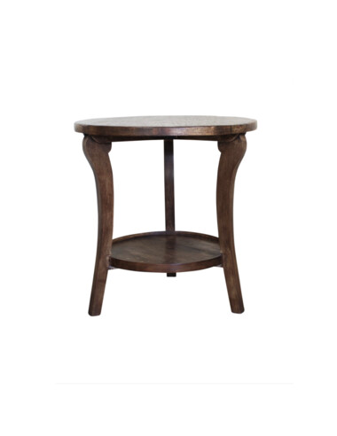 Lucca Studio Eloise Walnut Round Side Table 48495
