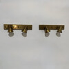 Pair of Brass Sconces (Each sconce double head) 64738
