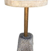 Limited Edition Oak And Stone Side Table 37792
