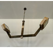 Large Limited Edition Bronze and Oak Chandelier 73914