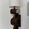 Pair of Lucca Studio Currier Sconces in Bronze and Leather 75982