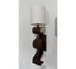 Pair of Lucca Studio Currier Sconces in Bronze and Leather 75982