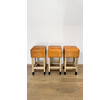 Lucca Studio Set of (3) Percy Saddle
Leather and Oak Stools 60363