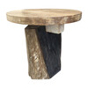 Limited Edition Oak and Stone Side Table 40919