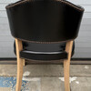 Set of (6) Danish Black Leather Dining Chairs 78991