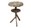 Lucca Studio Walnut Side Table with Base Detail 35890