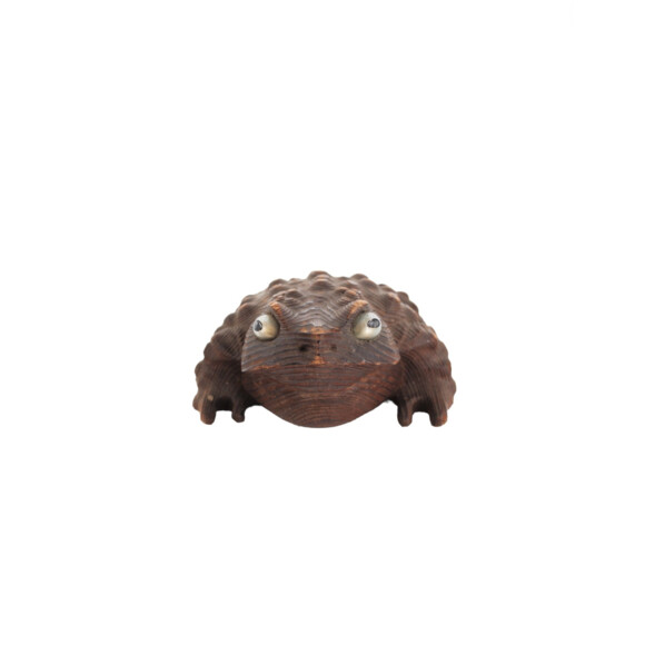 Meiji Period Carved Wood Frog 67685