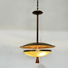 Limited Edition Antique Italian Alabaster and Modern Bronze Chandelier 77827