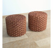 Pair of Vintage French Rope Ottomans 43968