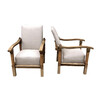 Pair of French 1940's Oak Armchairs 35475