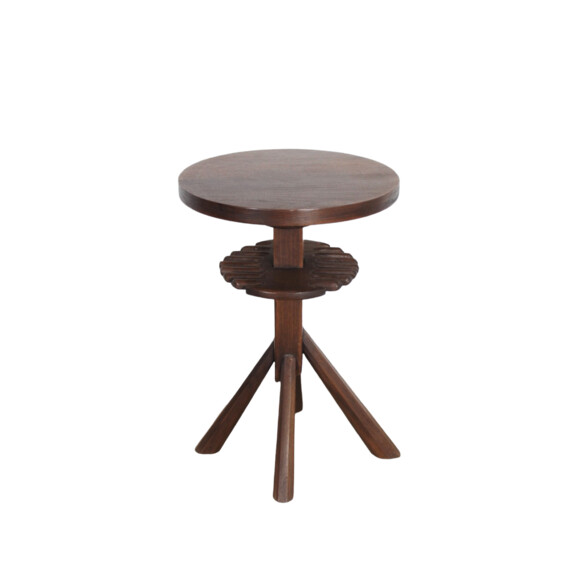 Lucca Studio Hazel Walnut Side Table with Base Detail 45595