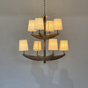 Lucca Studio Bancroft Oak and Brass Chandelier 76471