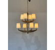 Lucca Studio Bancroft Oak and Brass Chandelier 76471